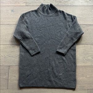 GAP Oversized Turtleneck Mini Gray Medium Sweater Dress New With Tags